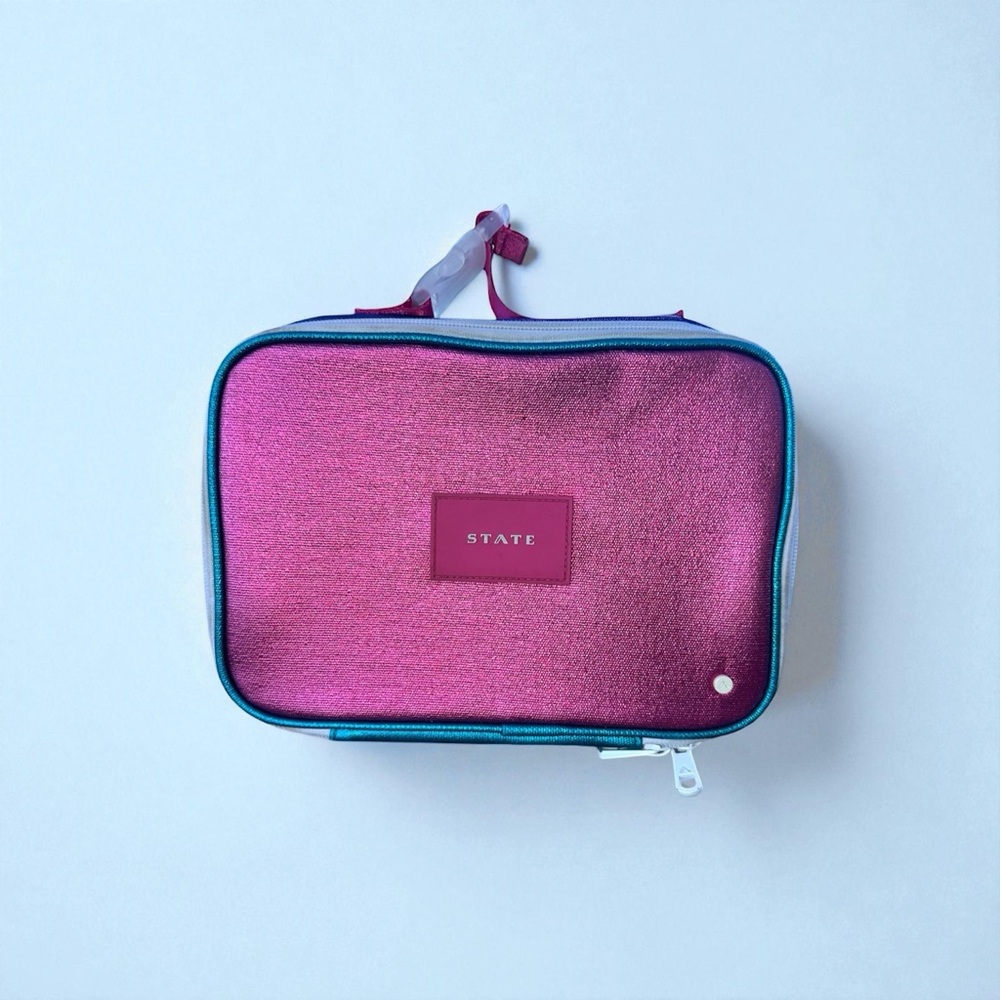 STATE Rodgers Lunch Box Turquoise/Hot Pink/Pure Metallic Insulated Lunchbox